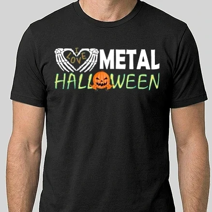 Férfi Alap póló - I love Metal Halloween