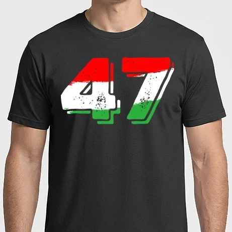 Férfi Imperial póló - magyar trikolor, piro fehér zöld szám 47