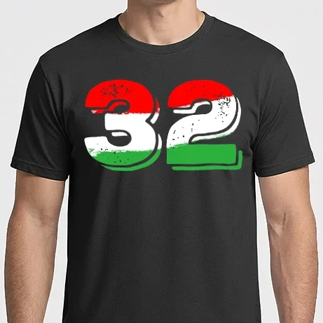 Férfi Imperial póló - magyar trikolor, piro fehér zöld szám 32