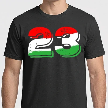 Férfi Imperial póló - magyar trikolor, piros fehér zöld szám 23