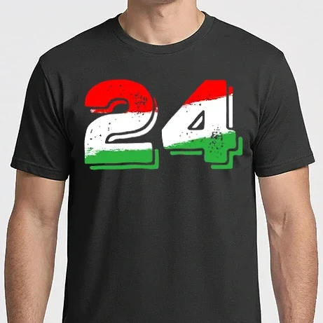 Férfi Imperial póló - magyar trikolor, piros fehér zöld szám 24