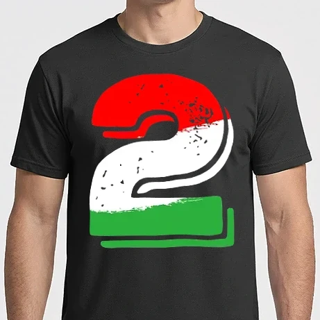 Férfi Imperial póló - magyar trikolor, piros fehér zöld szám 2