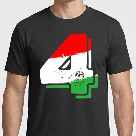 Férfi Imperial póló - magyar trikolor, piros fehér zöld szám 4