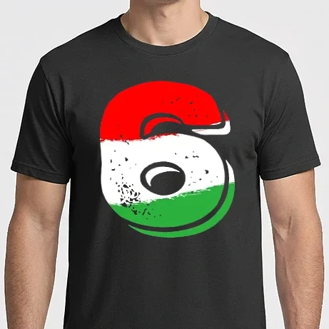 Férfi Imperial póló - magyar trikolor, piros fehér zöld szám 6