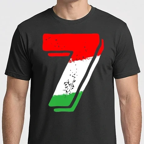 Férfi Imperial póló - magyar trikolor, piros fehér zöld szám 7