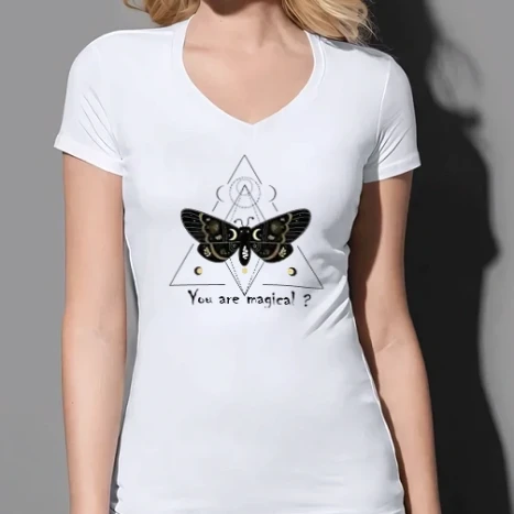 Női prémium V-nyakú póló - You are Magical