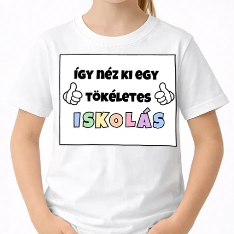 Uniszex gyerek Póló - Iskolás lettem