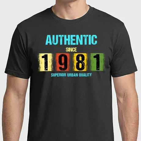Férfi Imperial póló - AUTHENTIC SINCE 1981, SUPERIOR URBAN QUALITY, 1980-BAN SZÜLETETT
