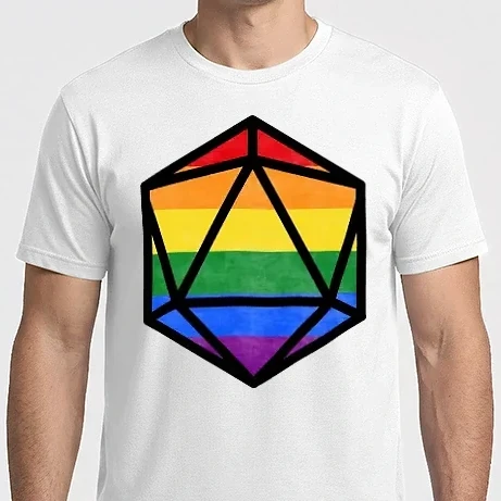 Férfi Imperial póló - Pride D20 kocka