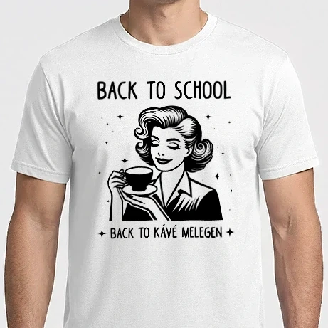 Férfi Imperial póló - Back to school, back to kávé melegen!
