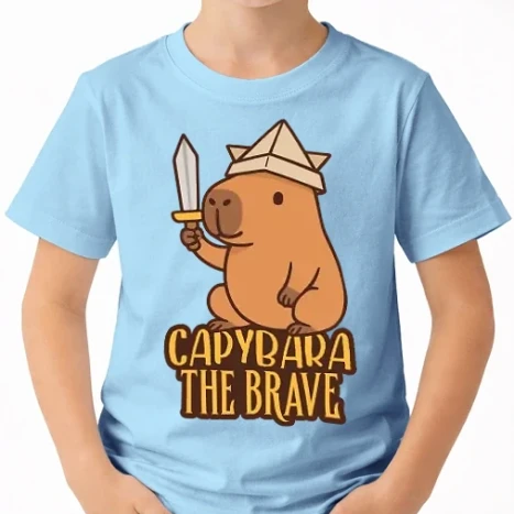 Uniszex gyerek Póló - Capybara the brave