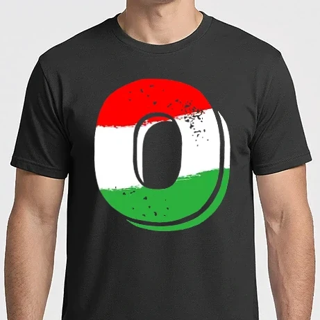 Férfi Imperial póló - magyar trikolor, piros fehér zöld szám 0