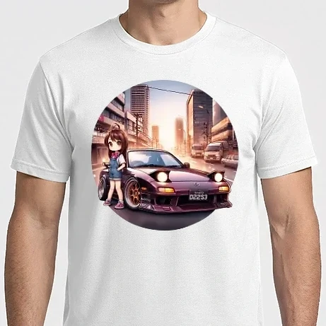 Férfi Imperial póló - Mazda + Anime stílusú karakter