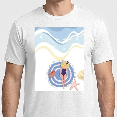 Férfi Imperial póló - Lady on the beach