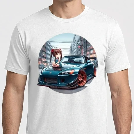 Férfi Imperial póló - Honda S2000 + Anime karakter