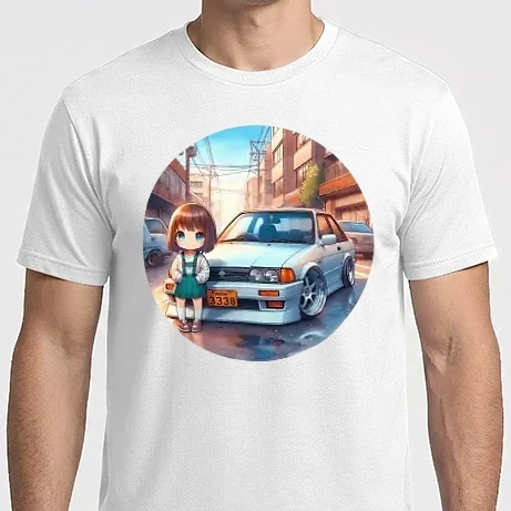 Férfi Imperial póló - Nissan + Anime stílusú karakter