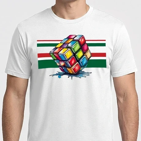 Férfi Imperial póló - Rubik kocka nemzeti színekkel