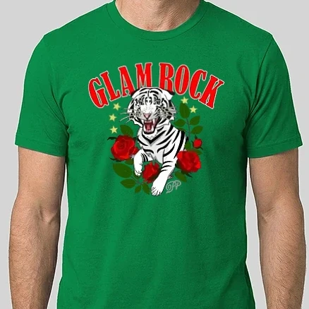 Férfi Alap póló - Glam Rock Tiger