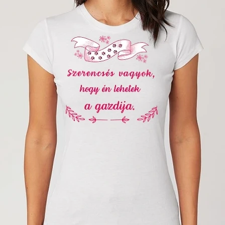 Női Alap póló - Kutyás gazdi pink