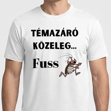 Férfi Imperial póló - Témazáró közeleg... Fuss