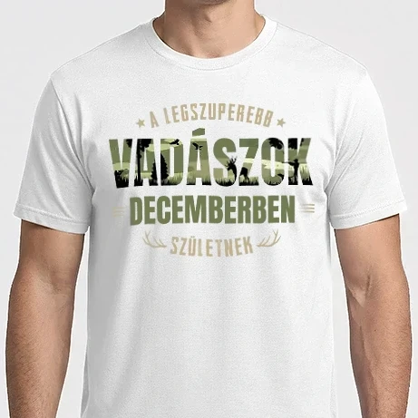 Férfi Imperial póló - Legszuperebb vadászok decemberben születnek