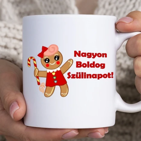 Fehér bögre - Szülinapi Mézi Lány