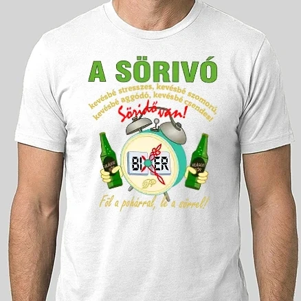 Férfi Alap póló - Sörivó és a Söridő