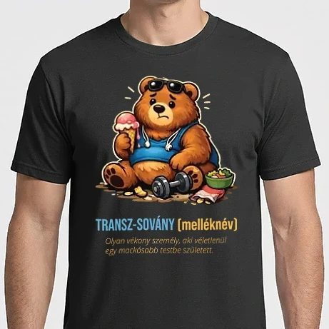 Férfi Imperial póló - Transz-sovány maci - színes