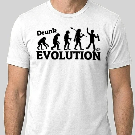 Férfi Alap póló - Részeges Evolúció B