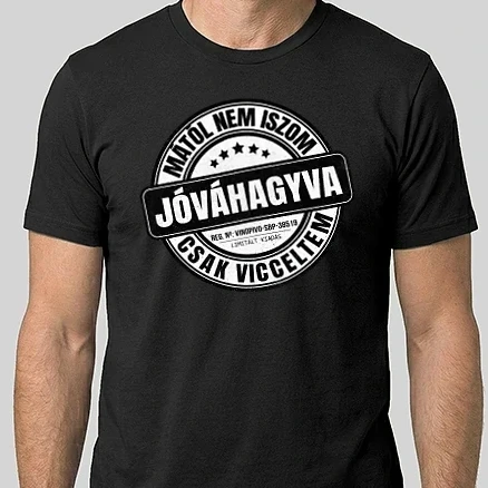 Férfi Alap póló - Jóváhagyva bélyegző - nemiszom
