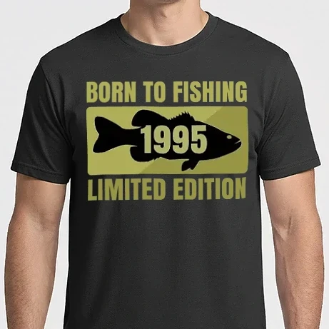Férfi Imperial póló - Born to Fishing 1995