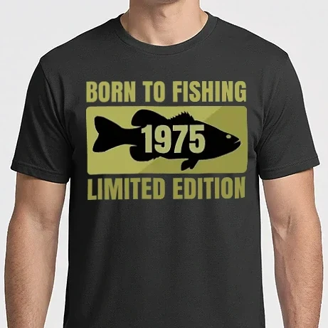 Férfi Imperial póló - Born to Fishing 1975