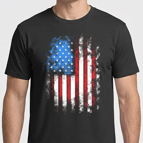 Férfi Imperial póló - Amerika zászló 