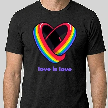 Férfi Alap póló - love is love 