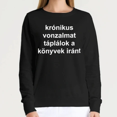 Női kerek nyakú pulcsi - krónikus.fehér