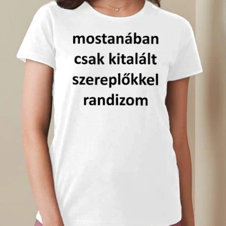 Női prémium kerek nyakú póló  - kitalált sz. f