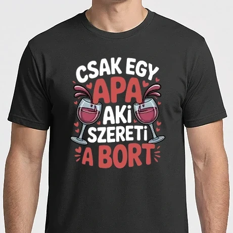 Férfi Imperial póló - Csak egy apa aki szereti a bort
