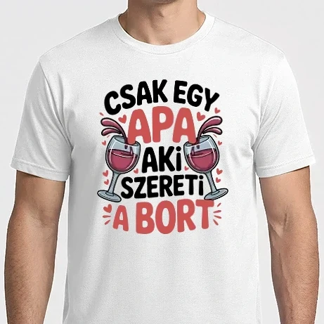Férfi Imperial póló - Csak egy apa aki szereti a bort