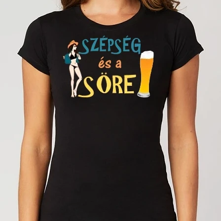 Női Alap póló - Szépség és a Söre