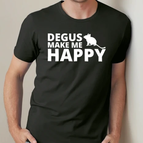 Férfi prémium fit kerek nyakú póló - Degus make me happy