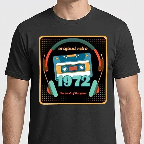Férfi Imperial póló - original retro audió kazetta, füles, régi magnókazetta évszámmal. 1972
