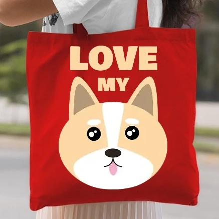 Vászontáska - Love my dog