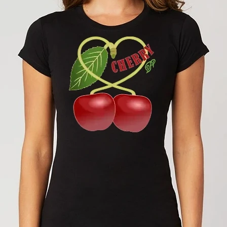 Női Alap póló - Cseresznye Szív