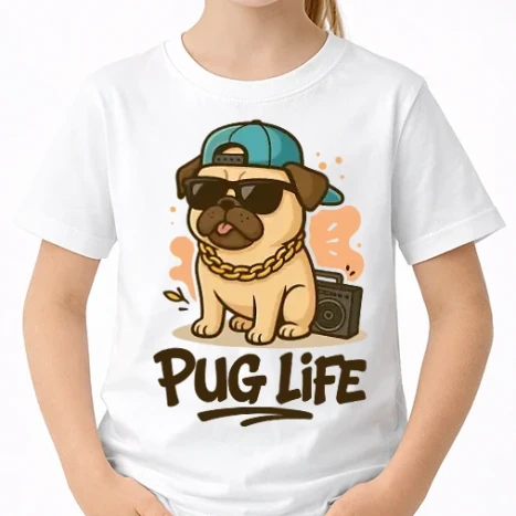 Uniszex gyerek Póló - Pug Life