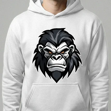 Férfi kapucnis pulóver - Gray Gorilla