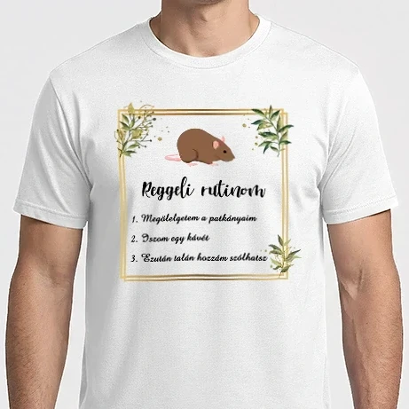 Férfi Imperial póló - Reggeli rutin (patkány)