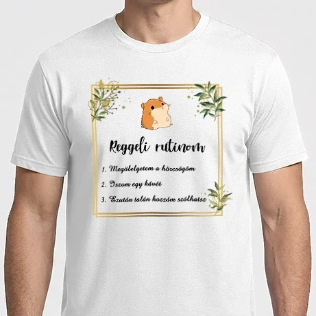 Férfi Imperial póló - Reggeli rutin (szíriai aranyhörcsög)