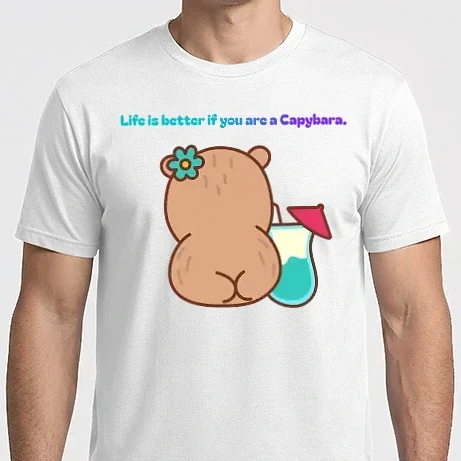 Férfi Imperial póló - Life is better - capybara