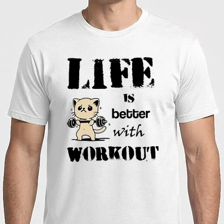 Férfi Imperial póló - Life is better with workout