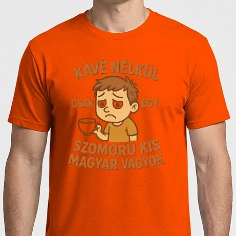 Férfi Imperial póló - Kávé nélkül csak egy szomorú kis magyar vagyok